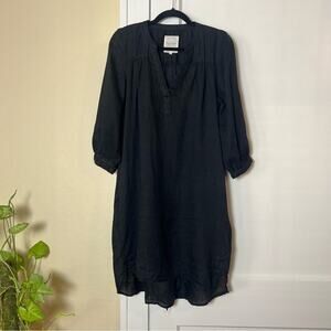 Part Two Black Linen Dress